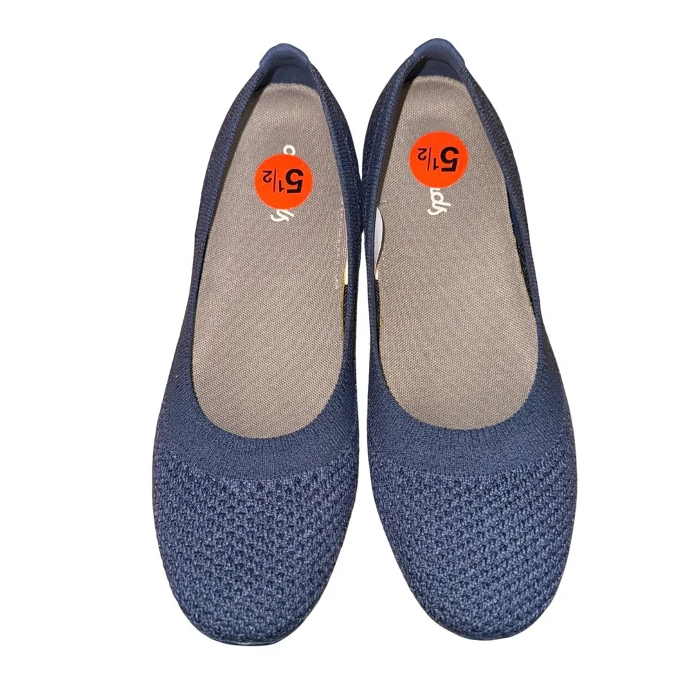 NEW Allbirds Tree Breezer Womens 5.5 Ballet Flat Blue Knit Slip-On Sustainable